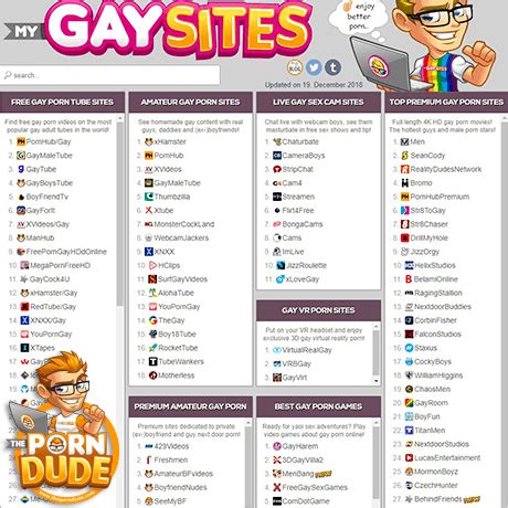 Gayporn site. Top Free Gay Sites. Click here to mark this list as best! PornHub. XVideos. Xhamster. Xnxx. RedTube. GayBoysTube. Thumbzilla. BoyfriendTV. Homo. MonsterCockLand. 4Tube. … 