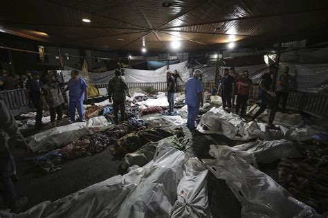 Gaza Health Ministry says over 200 Palestinians killed in hospital explosion it claims was caused by Israeli airstrike