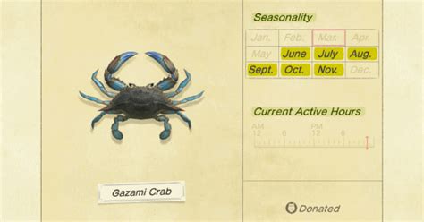 Gazami Crab Animal Crossing Price