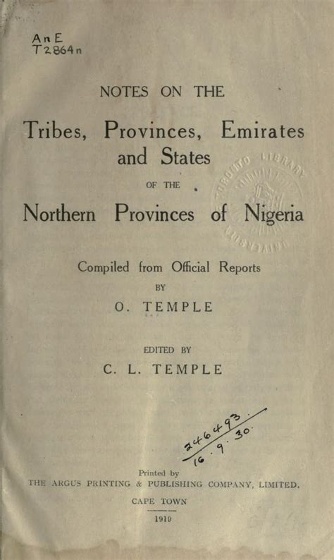 Gazetteers of the northern provinces of nigeria vol 1 the. - Hydrogéologie de la haute saoura, sahara nord occidental.