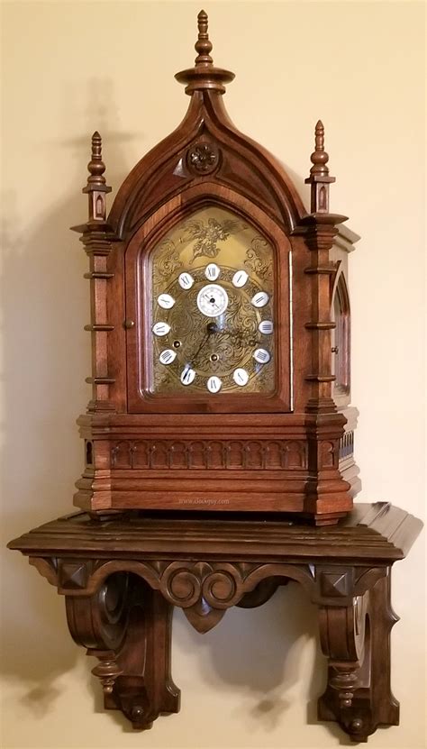 Beautiful Rare Gazo Family Wall Clock - Oak With Intricate Detai