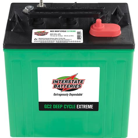 BCI No. GC2: Sub Brand: Specialty: VMRS Code: 032001001: Cranking Amperage: 0 A: Cold Cranking Amperage: 0 CCA: Wet or Dry: Wet: Battery Type: Deep Cycle: Weight: 68 lbs: Brand: NAPA: Contents (1) Battery Assembly: Warranty Code: 12 Months Free Replacement: Length: 10.25 in: Positive Terminal Location: Top Right: Amp Hour: 235 AH: Voltage: 6 V .... 