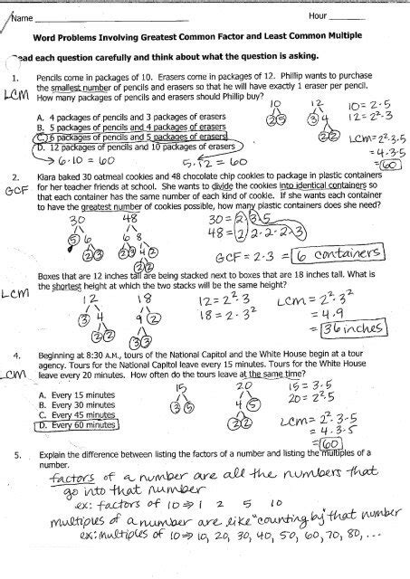 Gcf Practice Problems Academy