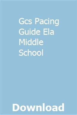 Gcs pacing guide ela middle school. - Dissertationenverzeichnis der montanistischen hochschule leoben, 1909-1965.