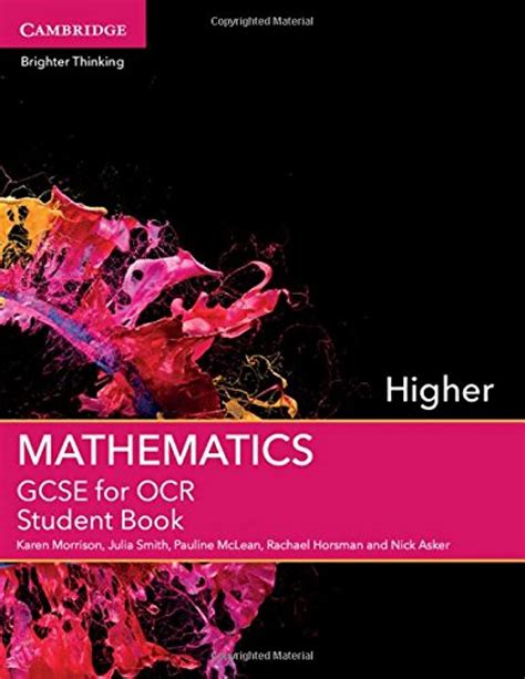 Gcse Mathematics For Ocr Higher Student Book