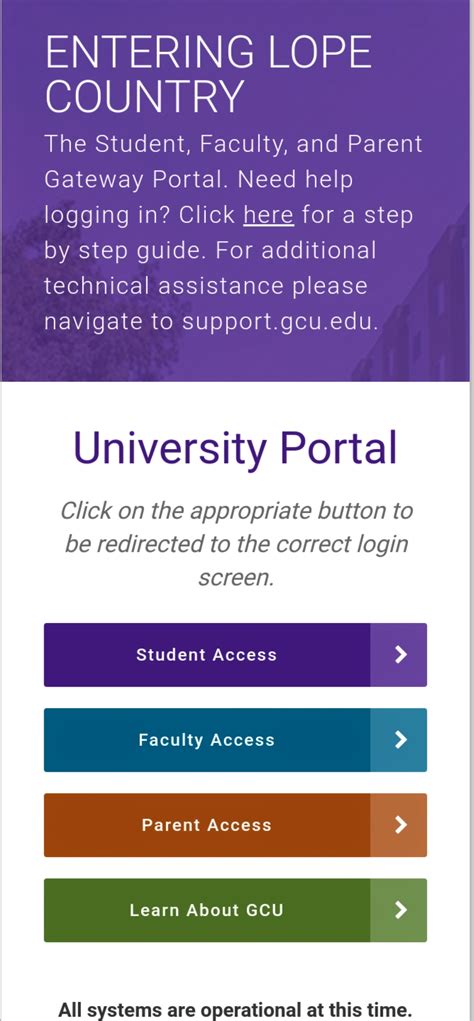 Sign in. Students Click Button Below. SSO Login Button. Student accounts are created automatically. Login with the above to Single Sign-On (SSO) button using your GCU ID and Password.. 