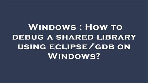 Gdb shared library path. so.  If regexp is omitted, GDB tries to load ...