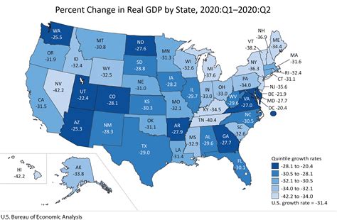 Real gross domestic product (GDP) increased in 48 states