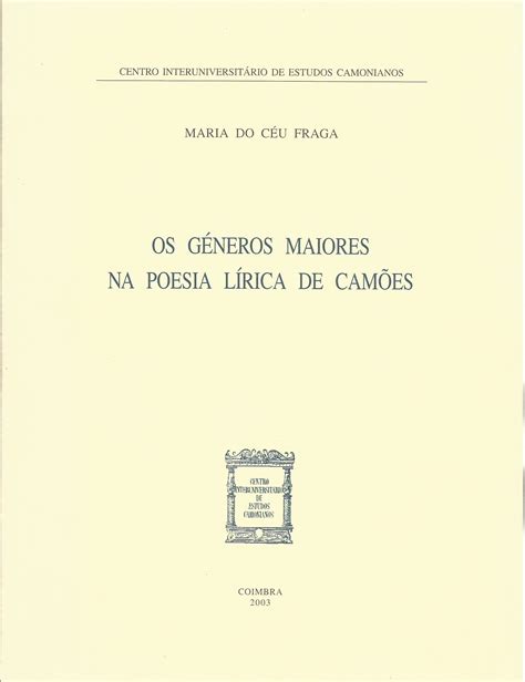 Géneros maiores na poesia lírica de camões. - Clinical case studies in physiotherapy a guide for students and graduates 1e physiotherapy pocketbooks.