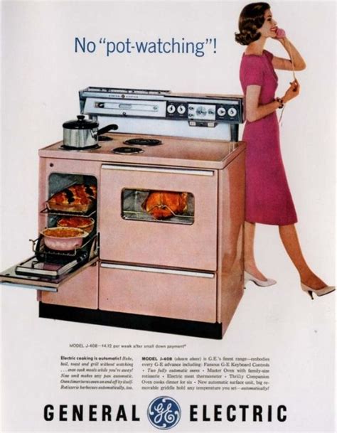 Late 1953-1954. Frigidaire introduces the first appliances in colors. You had a choice of Stratford Yellow or Sherwood Green in addition to plain white. January 1955. GE introduces 5 new colors for their appliances, Woodtone Brown (the color of light chocolate milk), Turquoise Green, Cadet Blue, Petal Pink, and Canary Yellow.. 