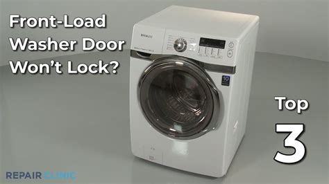 Maytag front load washer. Start cycle, door lock cli