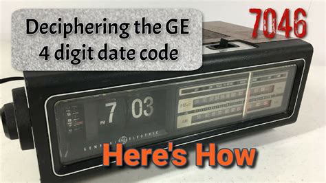 Ge panelboard date code.  Ge clock radio date codes.  Parts with Older d...
