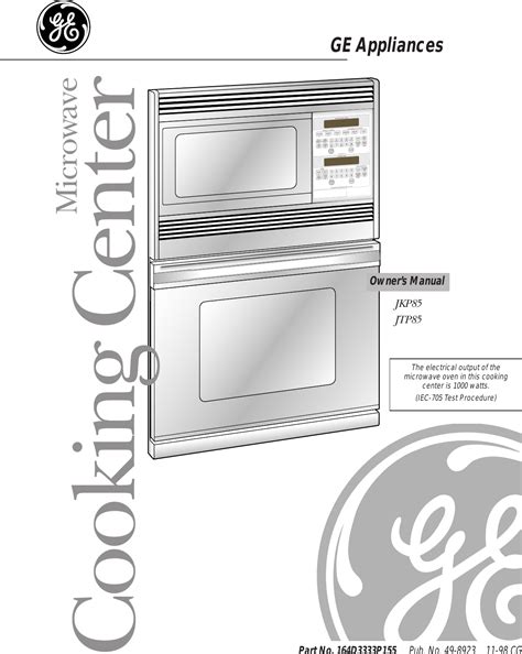 Ge profile convection oven microwave user manual. - Philosophie, beaux-arts et belles-lettres, correspondance, mélanges..