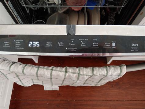 GE PDW9980 Stainless Steel profile dishwasher. Control panel stuck in heated dry, can't change any of the other settings. Also doesn't clean dishes - they have a grainy substance stuck to them. Additi … read more