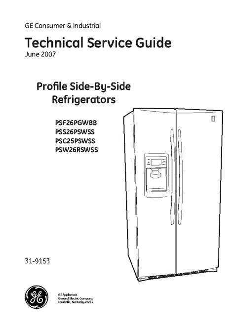 Ge side by side refrigerator manual