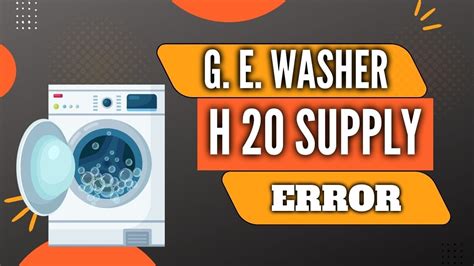 Ge washer h20 supply error. Feb 8, 2022 · GE GTWN7450D0WW Top Load Washer display says "H2O Supply" and hums. Washer won't run. Display says "H2O Supply" and sounds like it's trying to pump out; water is on, household water supply is good. 