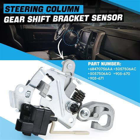 Gear shift on steering column.  Applicable: Steering Column Gear Shift Bracket Sensor Compa...