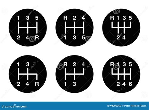 Gear shift pattern of all bikes.  Typically, this includes a five or six-speed gear ...