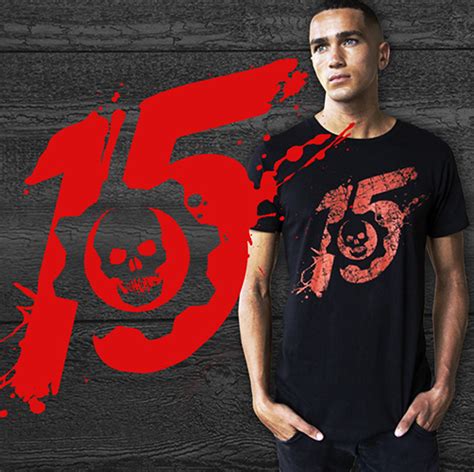 Gears of War 15th Anniversary Black T-Shirt PLUS FREE GENERAL …