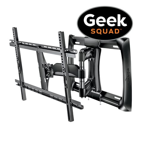 Geek squad tv mount. We'll set up your TV, mount it, connect it to your devices, and connect it all to your Wi-Fi network. TV Mounting starting at $129.99. We also offer TV repair. 