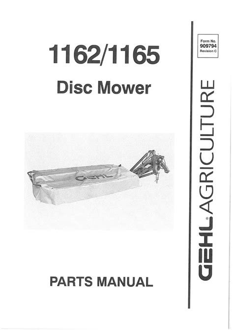 Gehl 1162 1165 disc mower parts manual. - Manual of horsemastership equitation and driving.
