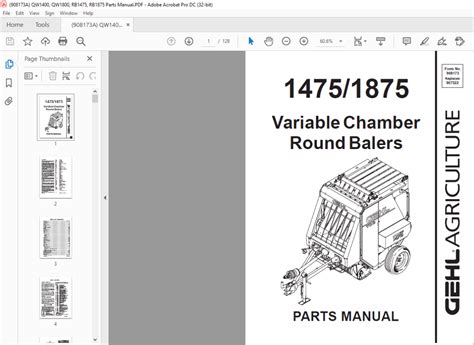 Gehl 1475 1875 variabelkammer rundballenpresse teile handbuch. - Troy bilt service manual 860 series mower.