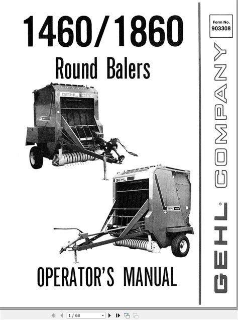 Gehl 1500 round baler owners manual. - Manuale del proprietario di raider j raider j owners manual.