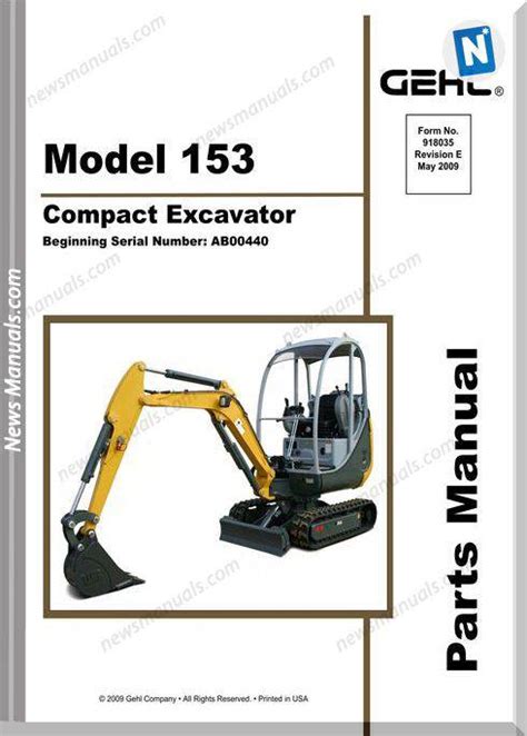 Gehl 153 mini compact excavator parts manual download 918035. - Manuale macchina per pane oster 5840.