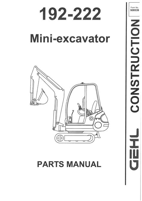 Gehl 192 222 mini excavator parts manual. - 83 88 factory yamaha excel 3 enticer 340 repair manual.