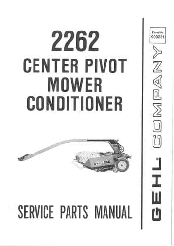 Gehl 2262 center pivot mower conditioner parts manual. - Private pesticide applicator reference manual m 87.