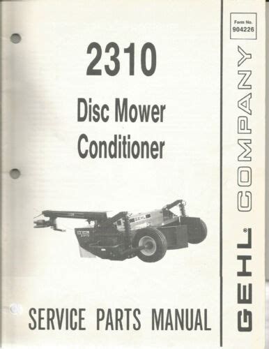 Gehl 2310 disc mower service manual. - Study guide the senior typist exams.