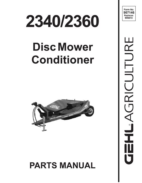 Gehl 2340 2360 disc mower conditioner parts manual downloa. - Sams teach yourself c in one hour a day 7th edition.