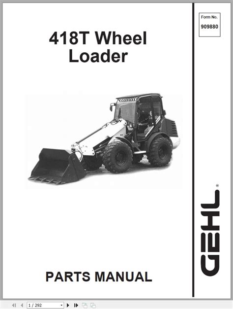 Gehl 418 wheel loader illustrated master parts list manual instant. - Honda eb 3500 generator service manual.