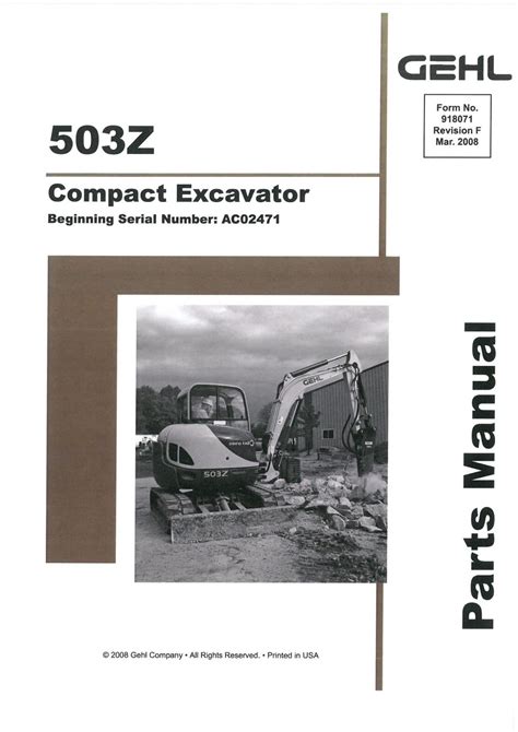 Gehl 503z compact excavator parts manual. - Fiu general bio lab manual answers.