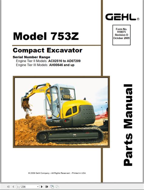 Gehl 753z mini compact excavator parts manual download. - Tutela della reputazione e liberta di stampa.