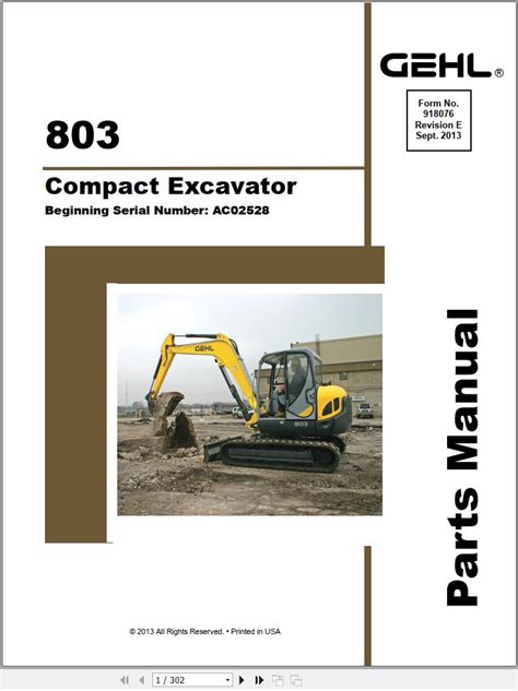 Gehl 803 mini compact excavator parts manual. - Salute to the moon egyptian postures of power level 2 volume 2.