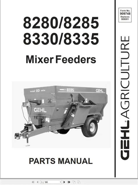 Gehl 8280 8285 8330 8335 mixer feeders parts manual. - Honda rancher 4x4 atv repair manual.