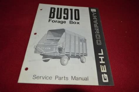 Gehl bu 910 forage box parts manual. - 2004 acura rl idle control valve manual.