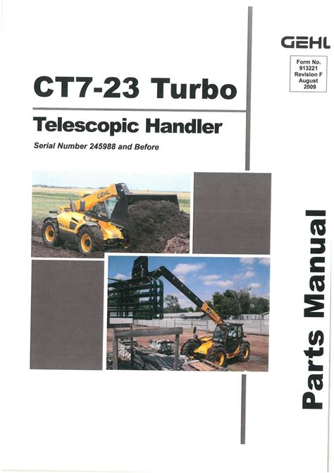 Gehl ct7 23 turbo telescopic handler parts manual. - Preguntas de muestra del examen de certificación cra.