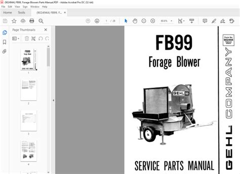 Gehl fb99 forage blower parts manual. - Einführung in den entwurf und die berechnung von kippschaltungen..