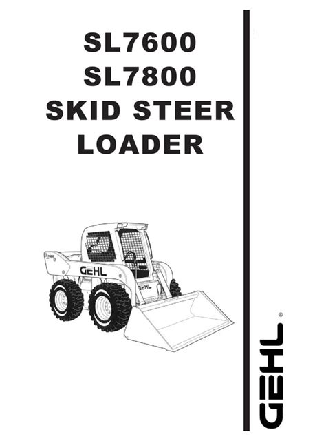 Gehl sl7600 sl7800 skid steer loaders parts manual. - Appraiser trainee la county study guide.