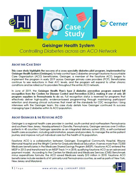 Geisinger Health System Case Study: Controlling Diabetes across …