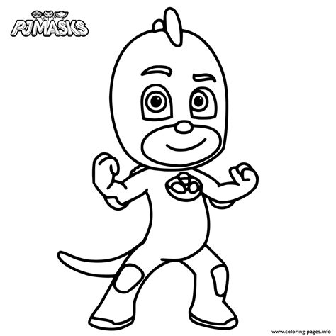 Gekko Pj Masks Coloring Page Learning How to Read