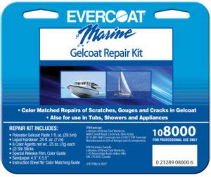 Gelcoat scratch repair kit.  Permanently repair nicks, gouges and scratches in fiber...