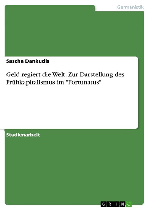 Geld und soziale identität im fortunatus. - Robot modeling and control solution manual.