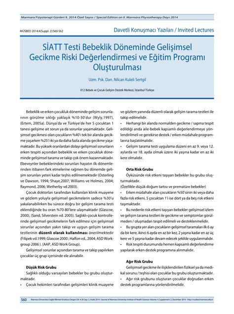 Gelişim Testi Programı Demo Program. 