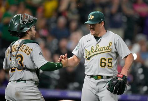 Gelof, Laureano homer to back Sears in Oakland A’s win at Rockies
