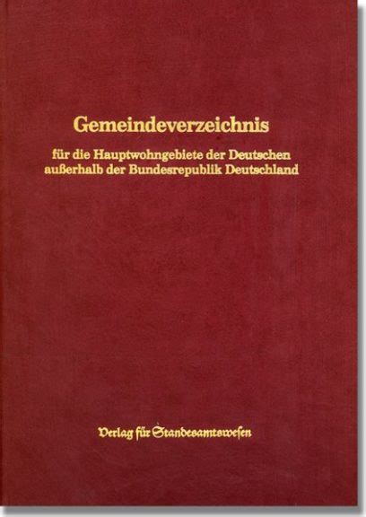 Gemeindeverzeichnis für die hauptwohngebiete der deutschen ausserhalb der bundesrepublik deutschland. - Weller ec 2000 manuale di servizio.