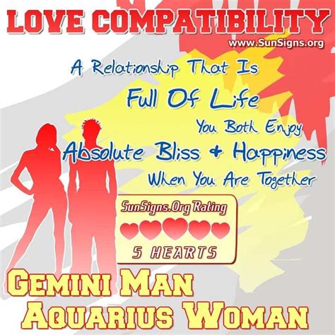 Gemini Man and Aquarius Woman Compatibility - Luvze