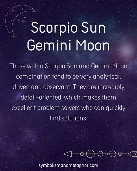 The combination of Virgo Sun, Gemini Moon, and S